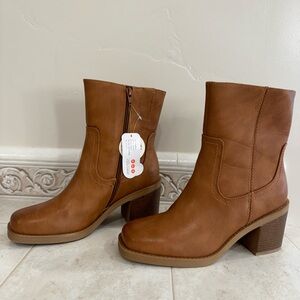 BareTraps McKenna mid-calf cognac boots